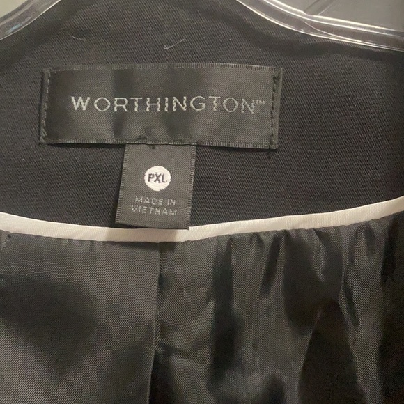 Black blazer with leather trim - Picture 2 of 4